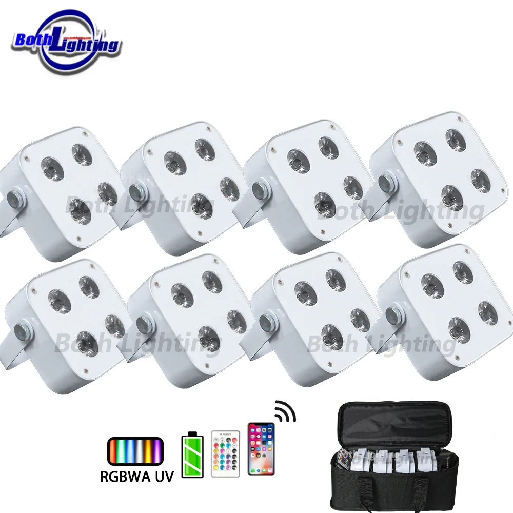 Mini IR4 Uplights Battery Wireless 4*12W RGBWA+UV Par WIFI Remote Uplight For Party DJ Wedding Led Light