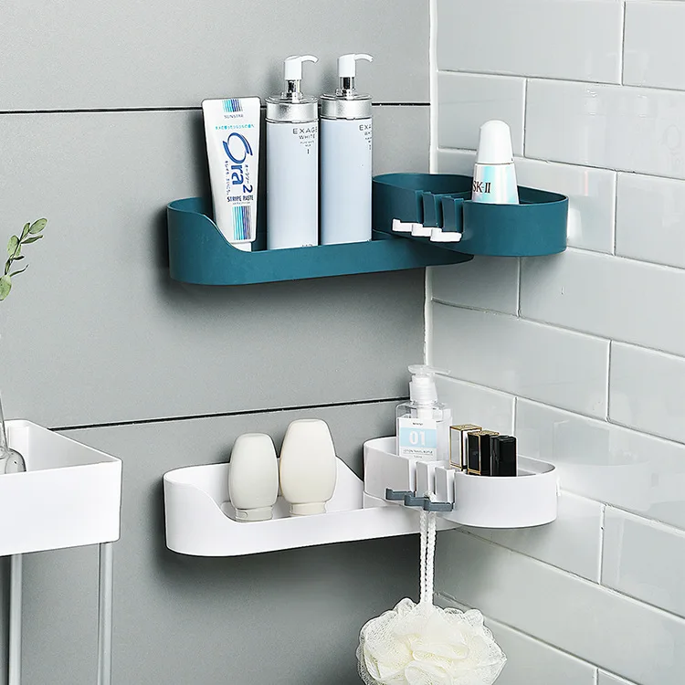 Toilet rack wall mounted non perforated rotary washroom storage holders&racks bathroom sets