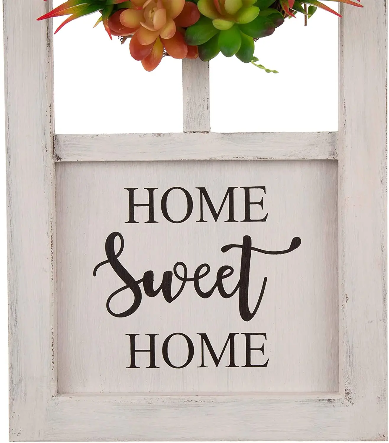 JUNJI Home decoration walls billboards Wooden sign Home sign with wreath entryway or porch decor home sign