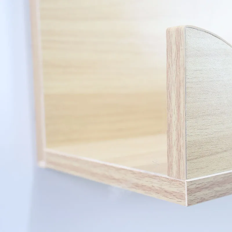 Customized Wood Wall Mounted Organizer Scalloped Nursery Wood Floating Shelf