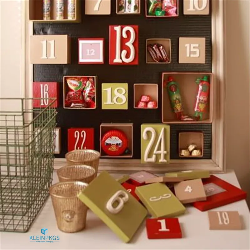 Factory Cardboard Packaging Cosmetic Jewelry Countdown Christmas Custom Kalender Box Printed Advent Calendar