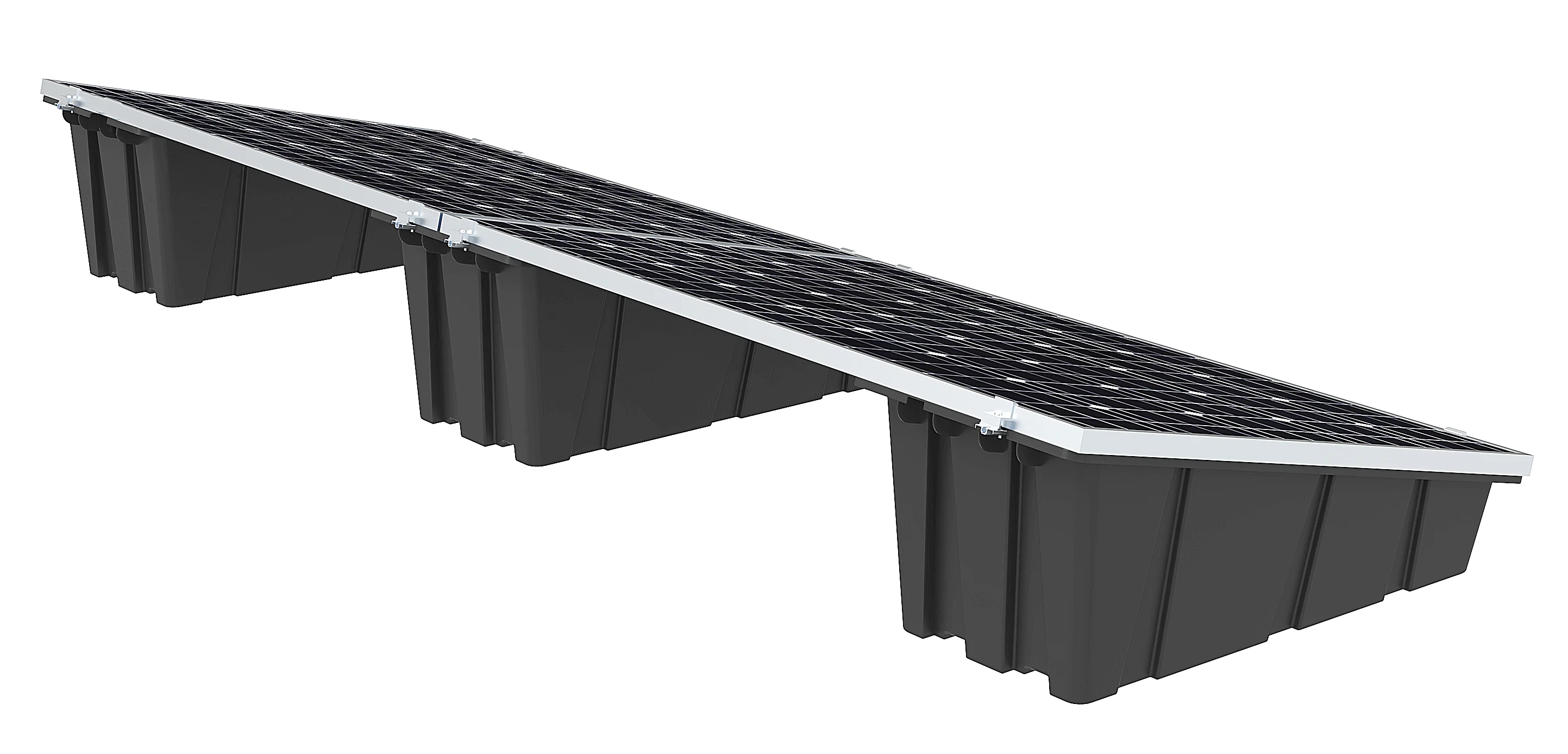 Solar Panel Photovoltaic UV Resistant PP Plastic Bucket Ballasted System Ground Mounting