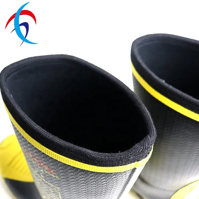 High Quality Lightweight Winter Fire Safety  Rubber Firefighter Climbing Boots for Fire Fighting Rescue