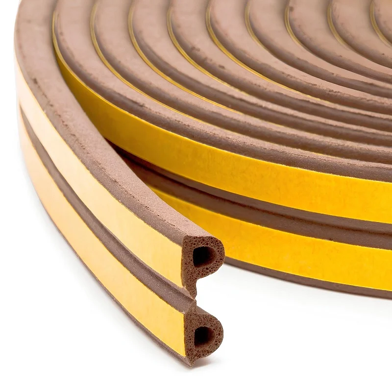 Self adhesive P shape EPDM rubber seal tape