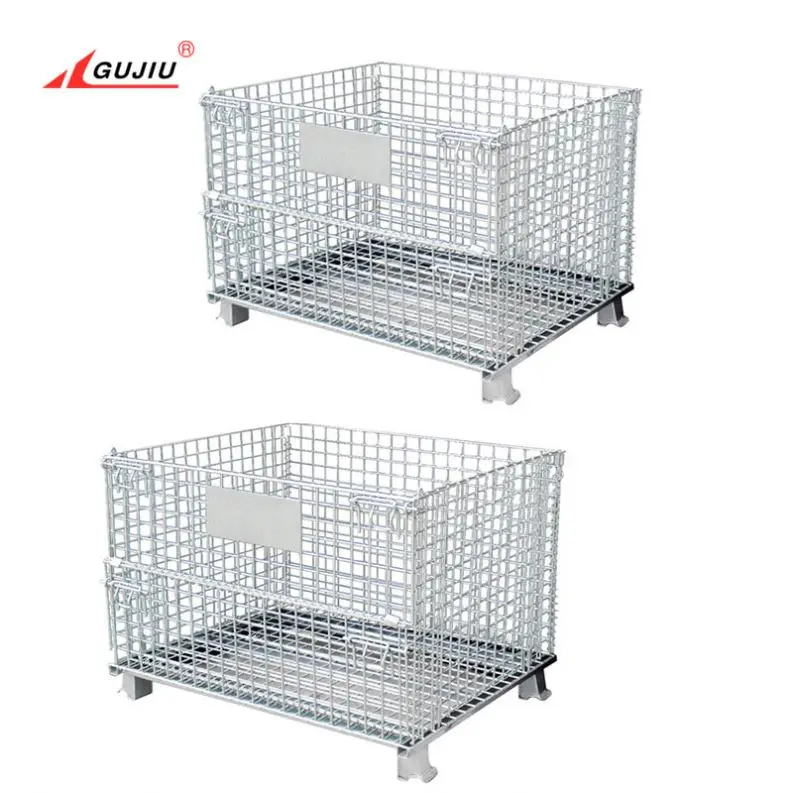 Euro Folding Moving Nestable Turnover Vegetable Crate Mesh Container Wooden Plastic Storage Crate With Wooden Pallet