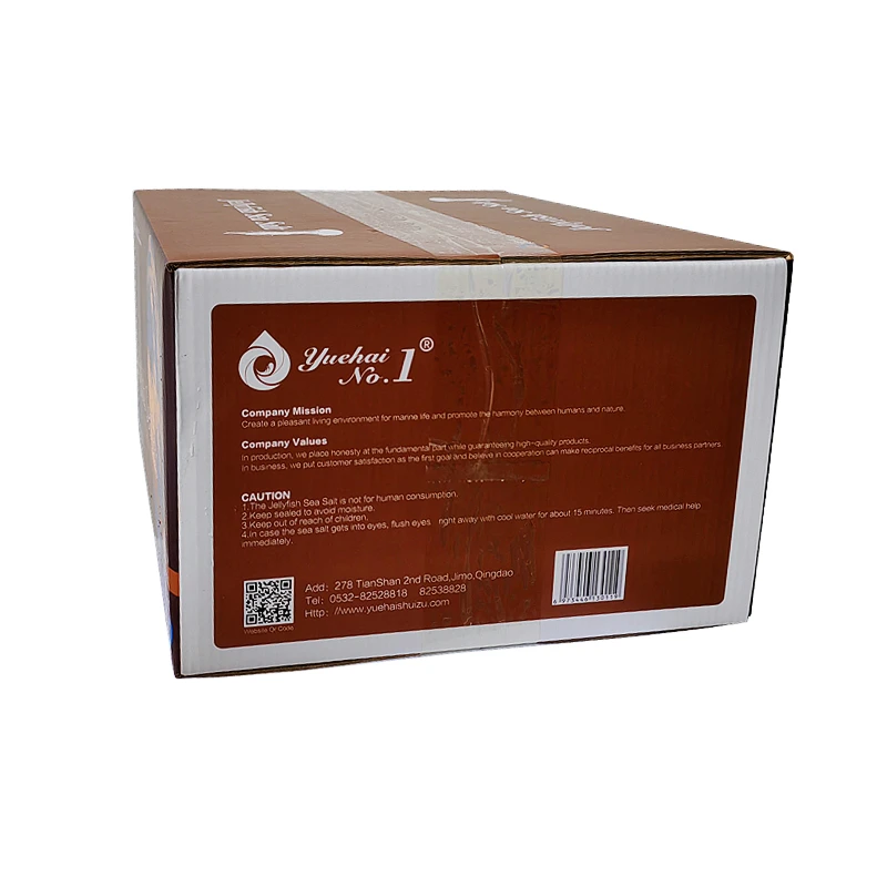 Qingdao YueHai Food Grade Good Parameters Marine Aquarium Jellyfish Sea Salt 20kg Per Carton