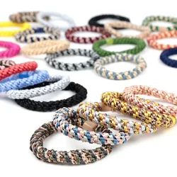 BSCI Audited Factory Wholesale Rubber Korean Elastic Hair Ring Hair Ties Elastic Hair Band