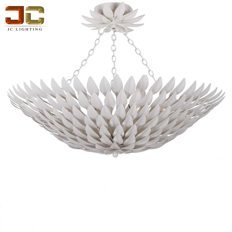 JC LIGHTING America Modern Decorative ceiling lamp silver cast iron spoon Chandelier designs custom basket pendant for bedroom