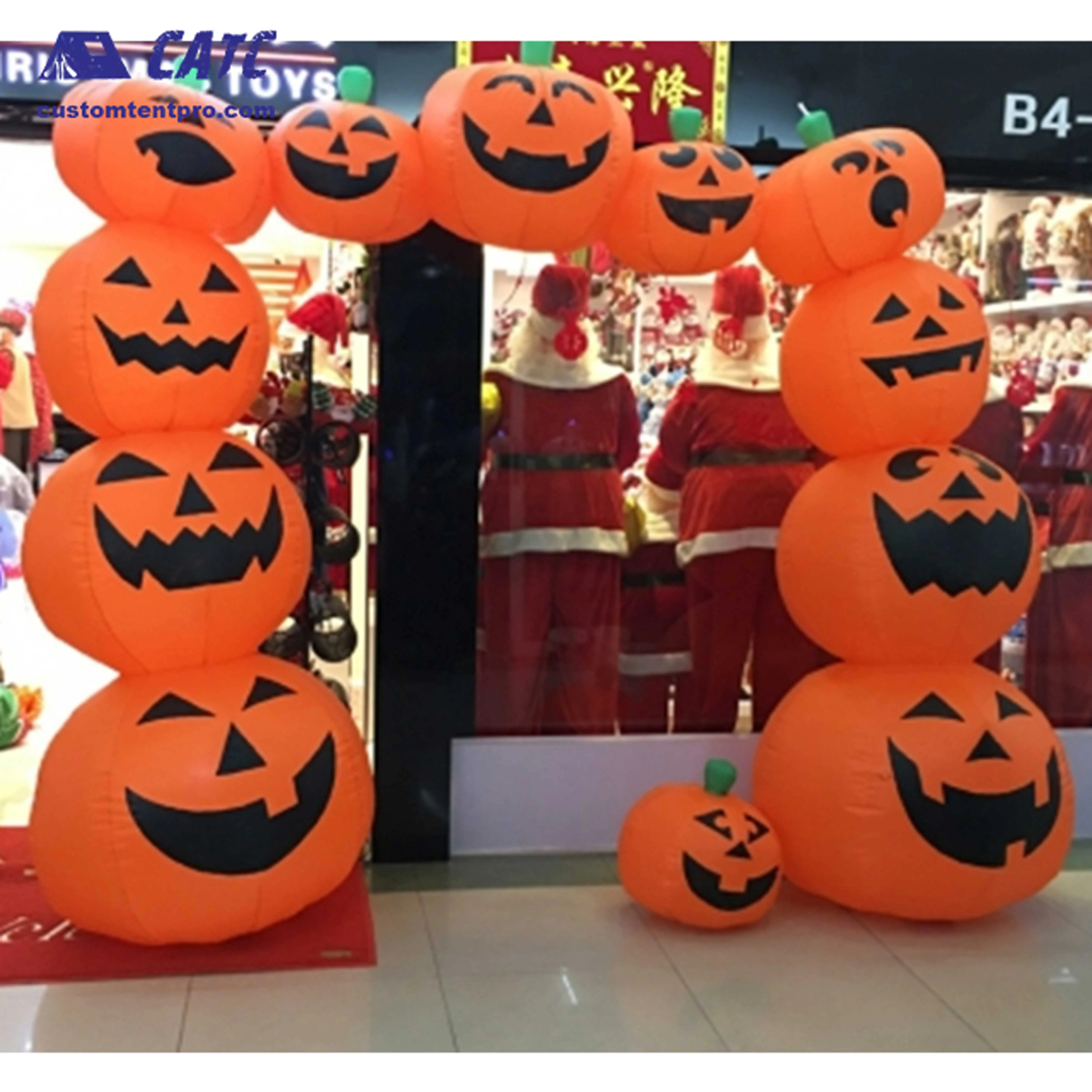 CATC Halloween Pumpkin Head Archway Advertising Inflatables Festival Decor for Outdoor Selling Events