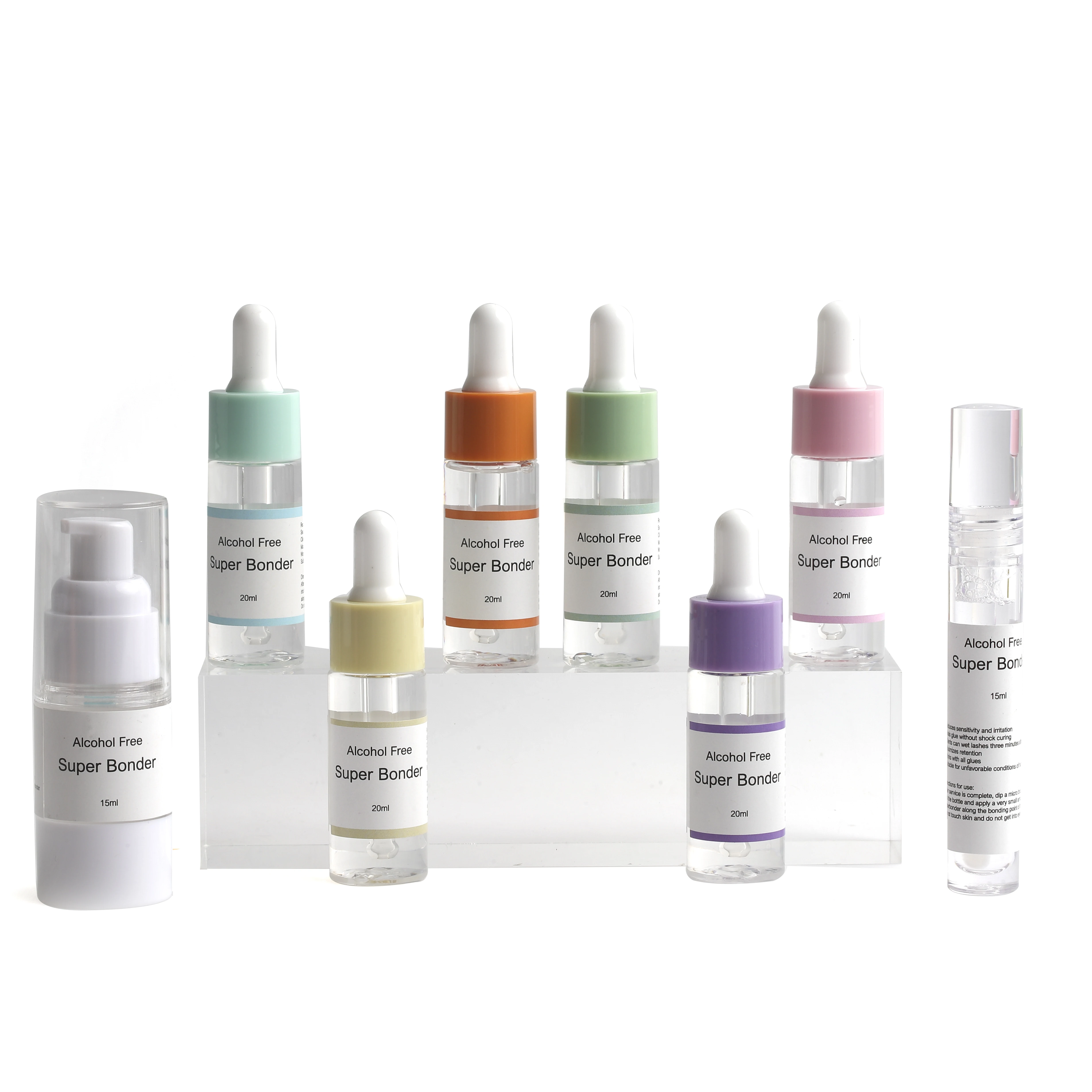 Private LOGO Multiple bottle choice Alcohol free super bonder eyelash extensions glue after care