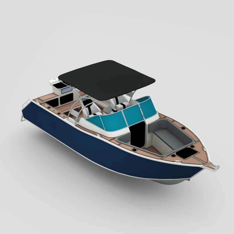 New Arrival 7.5m Bowrider High Speed Yacht All Welded Aluminum Fishing Boat for Sale