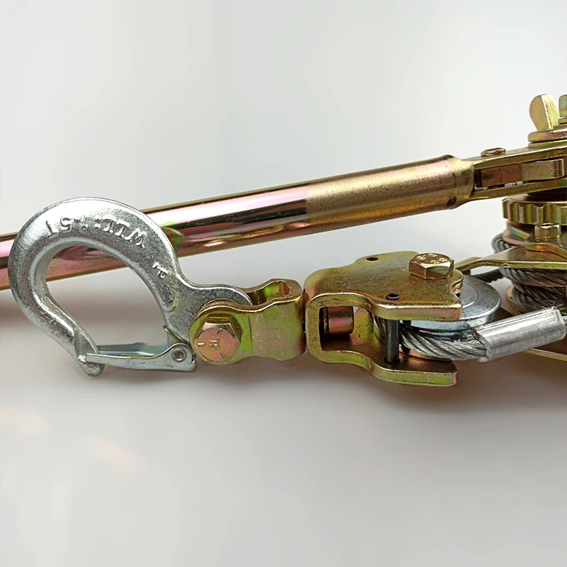 Manual mini hand winch puller ratchet wire rope cable puller
