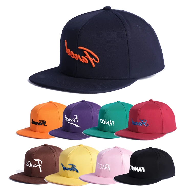 High Quality Wholesale Mens Flat Brim Blank New Plain Era Snap Back 6 panel Custom Embroidery Logo Snapback Caps Hats