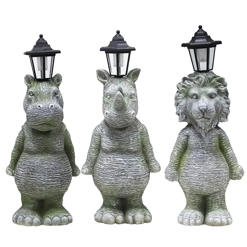 Redeco Wholesale Garden Resin Crafts Cute Animal Magnesium Oxide Crafts For Gifts Home Garden Decor