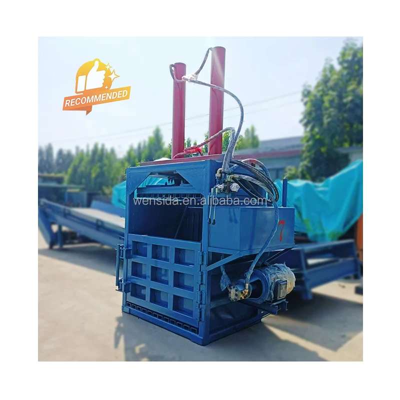 Hydraulic baler plastic bottle/waste waste vertical small waste paper baler/carton strapping machine