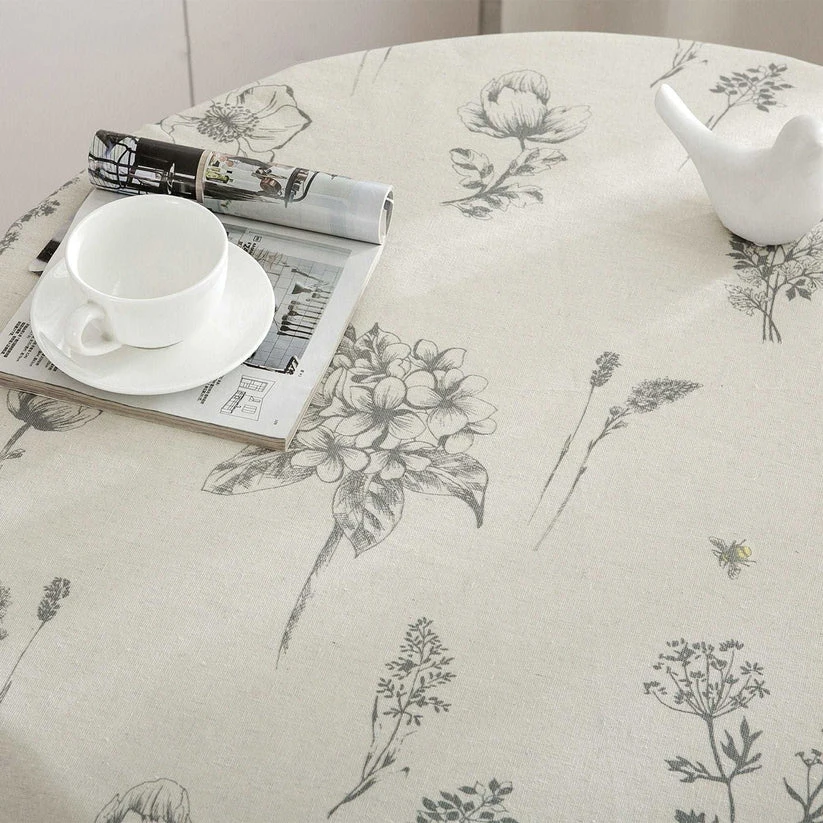 Blockprint Cotton Ins French Tischdecke Farmhouse Nappe Pastoral Mantel Linen Coral Table Cloths Toile De Jouy Tablecloth