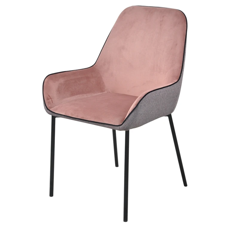 Wholesale colorful living room hotel Armchair luxury upholstered Velvet Dining Chair with metal legs