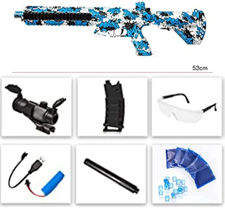 Electric Gel Ball Blaster Toy - M416 Gel Ball Blaster Water Ball Blaster with 50000 Water Gel Beads for Adults Shooting Battle