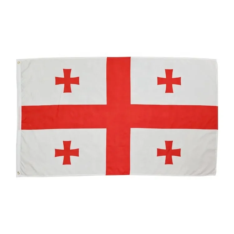 Wholesale Polyester 3x5 FT Georgian National Flag All Country Flag 3x5FT Georgia Flag