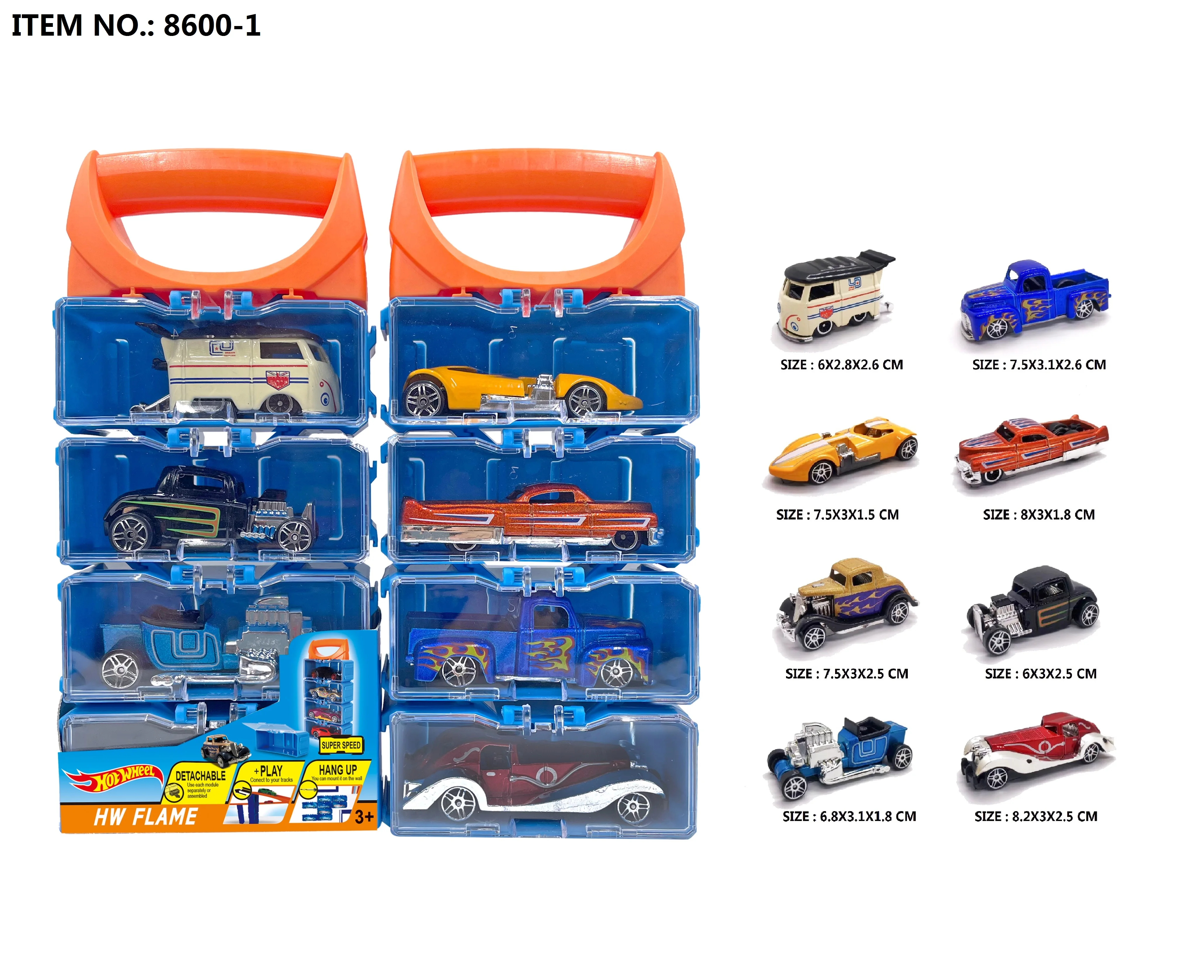 Wholesale 1:64 Scale 4-Piece Set of Premium Alloy Metal DIY Portable Box Model Cars Pull-Back Action Toy Vehicles for Kids 3+