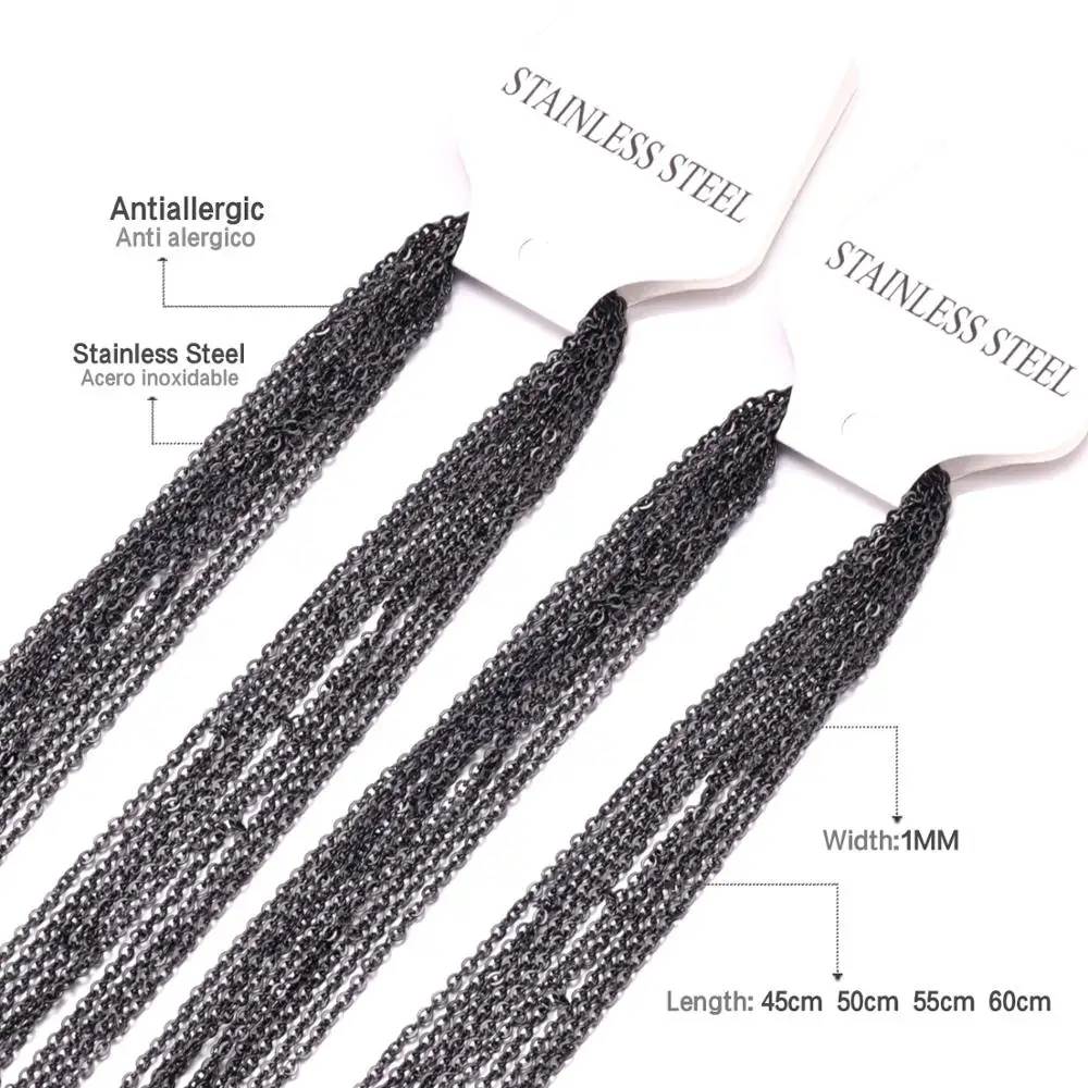 Ширина 2 мм круглая звеньевая цепочка из нержавеющей стали 18 к позолоченные цепочки для ожерелья Оптовая торговля Ювелирная