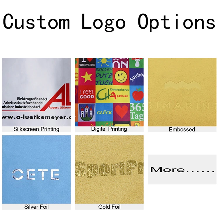Microfiber Custom Personalised Logo Custom Gold Polishing Cloth