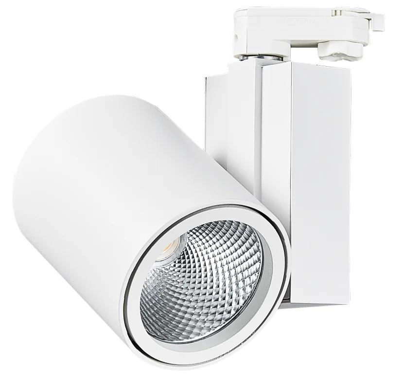 High Lumen black  White 3 Phase Tracklight , 30w Aluminum Track Lamp, Dali 3 Wire 4 Wire COB 50W 40W 45W LED Track Light