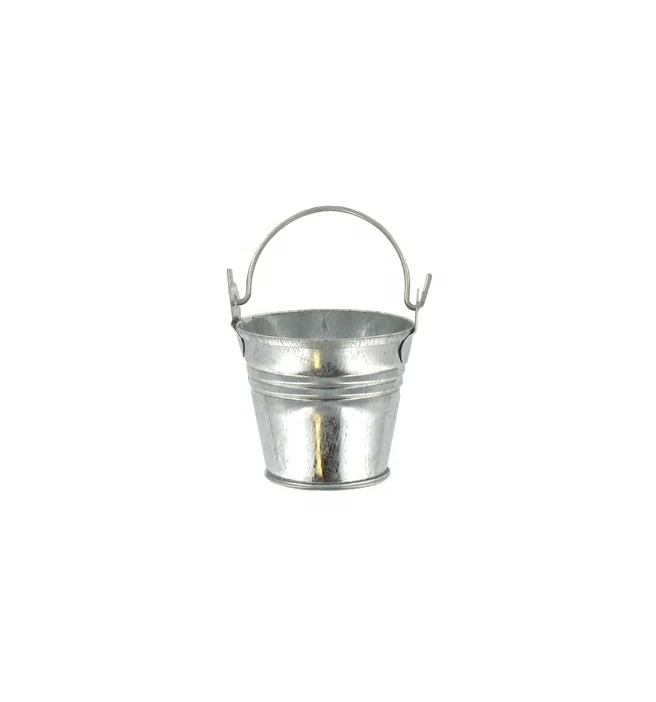 miniature galvanized pail metal tin pot small metal bucket