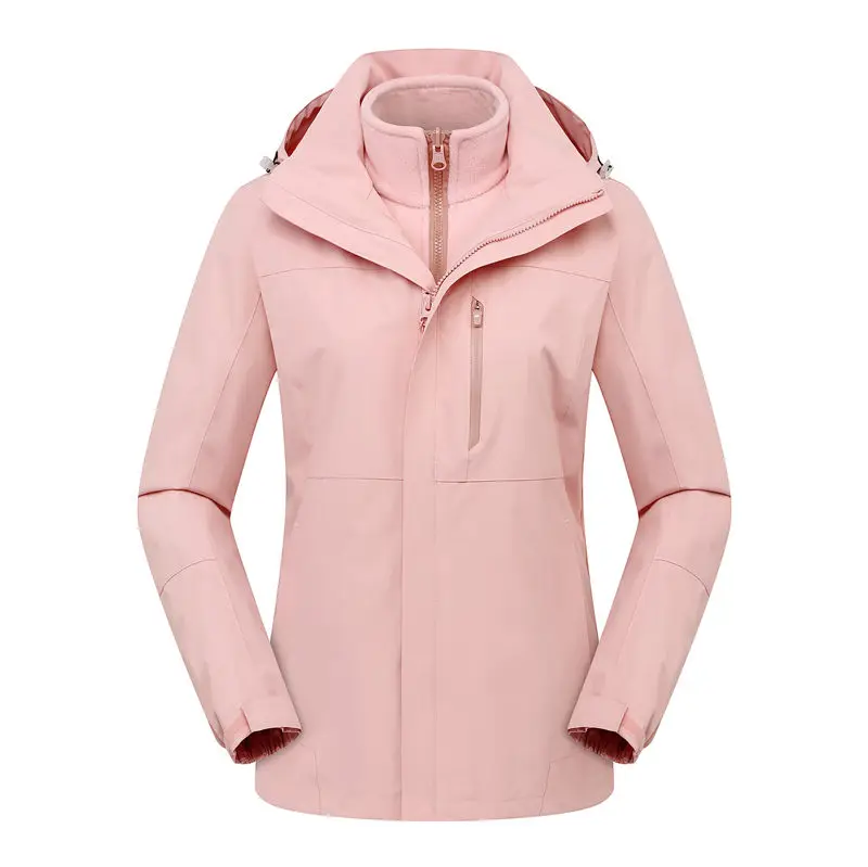 Cold and Warm Climbing Suit in One Charge Coat Removable Three in Winter Jacket Long Unisex Winter Jacket for Men Solid Knitted