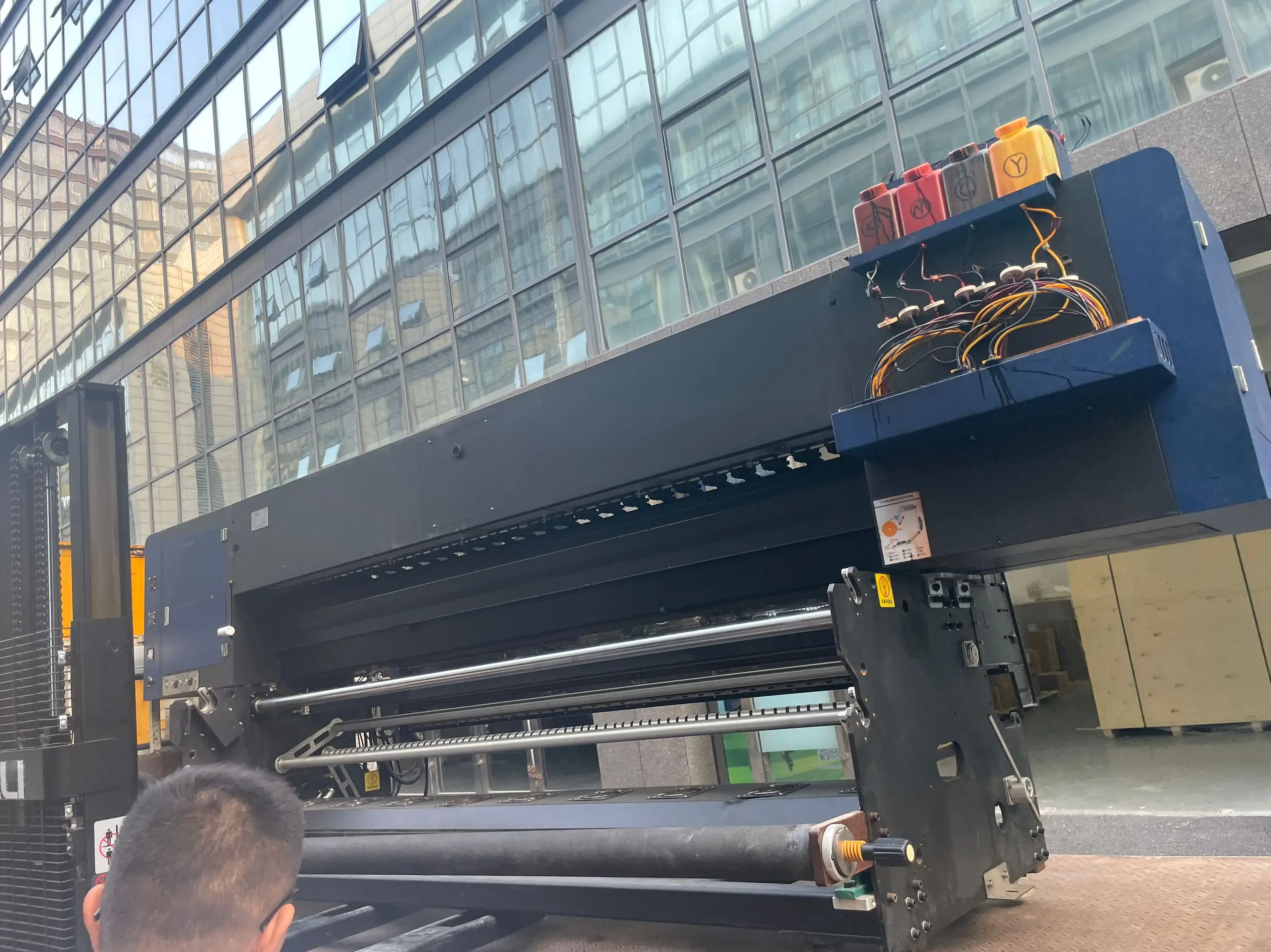 2.6m T-shirt printing machine woven fabric textile printer with 8 print heads sublimation printer