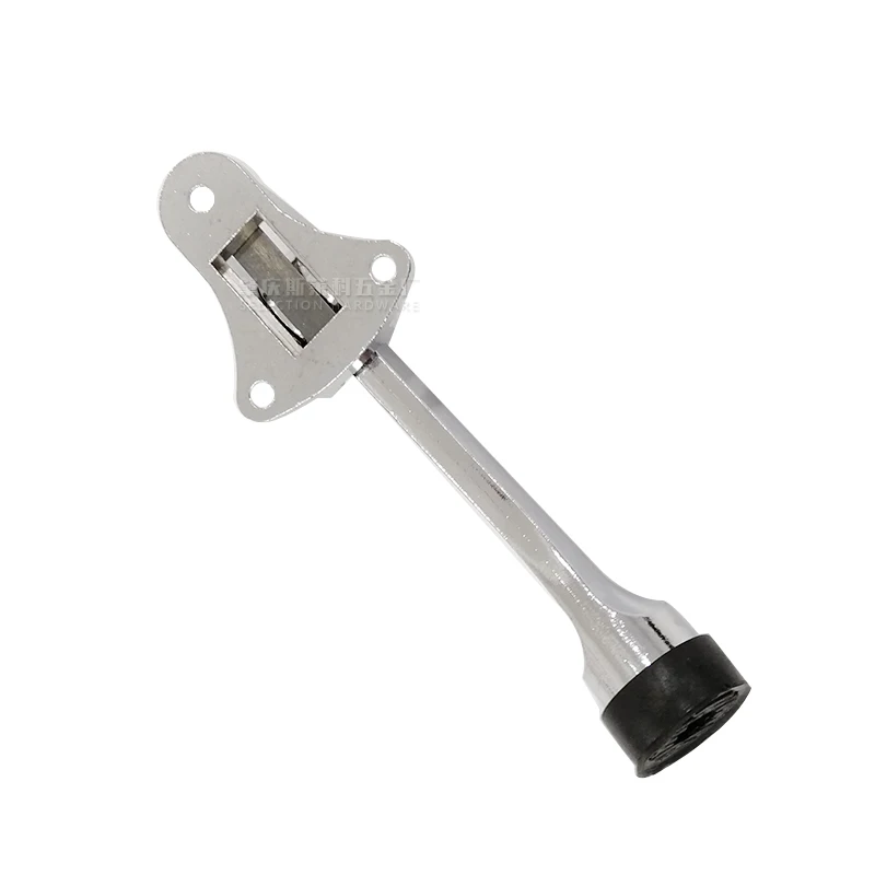 Door limiter Zinc alloy foot operating lever Door limiter non-slip rubber adjustable door retainer hardware