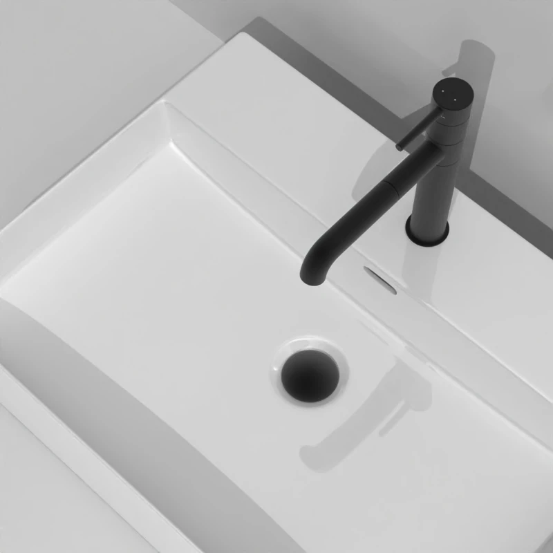 Modern Home Design Rectangular White Ceramic Wash Basin BathroomVanity Wash Basin counter top basin