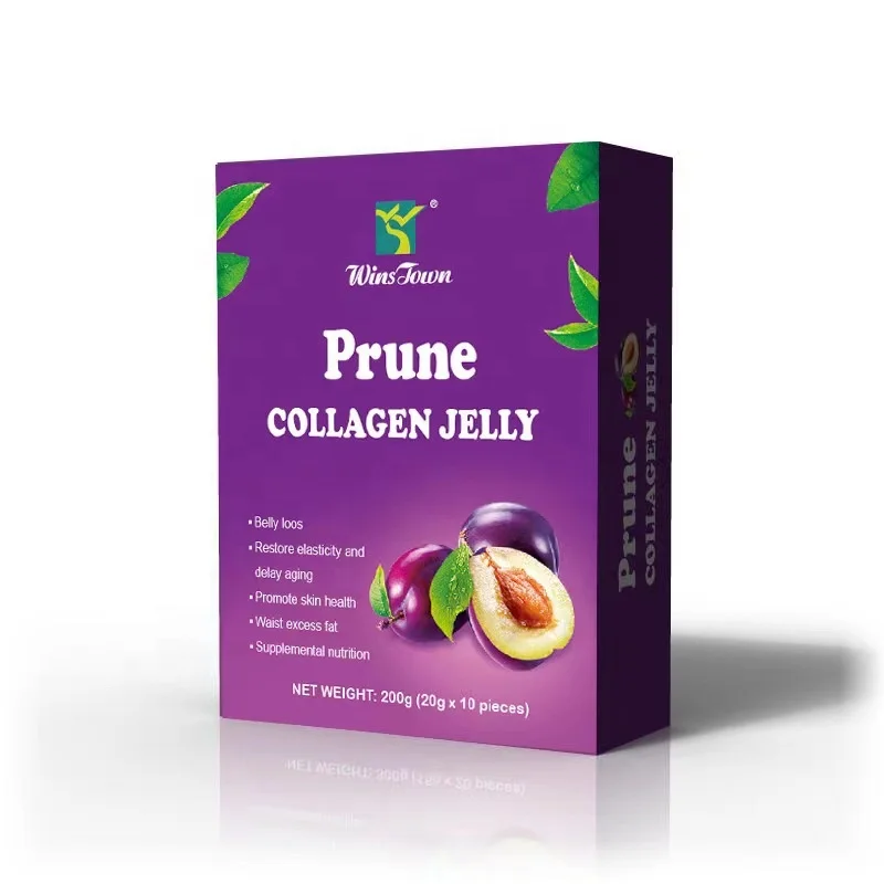 Supplemental nutrition prune collagen jelly belly loos restore elasticity and delay aging promote skin health collagen jelly