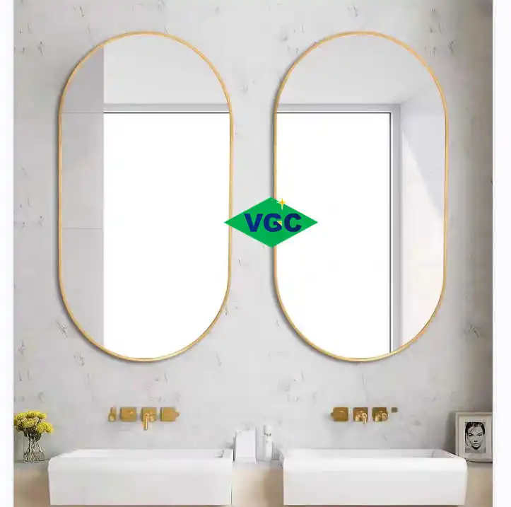 VGC Factory Good Price Black Round Metal Framed Wall Mirror Decorative Gold Framed Round Wall Mounted Mirror Size:50CM 60CM 80CM