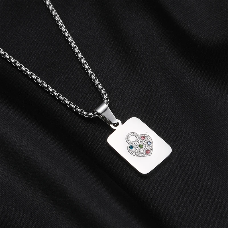 Women 18K Gold Plated Stainless Steel Charm Pendant Necklace