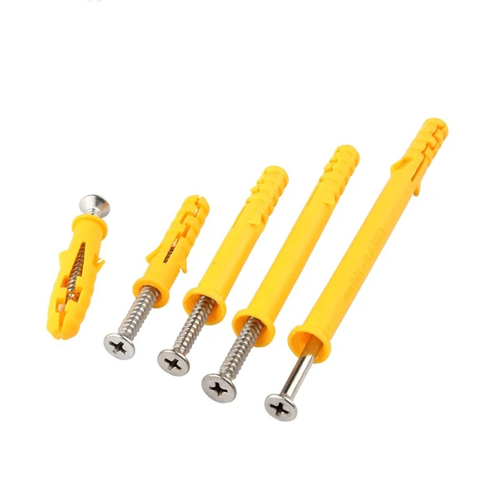 Wall Plug/Plastic Anchor Bolt/Nylon Hammer Fixing Anchor with Screw Chipboard Screw Plug Anchor Plastic Nylon Expansion Screw