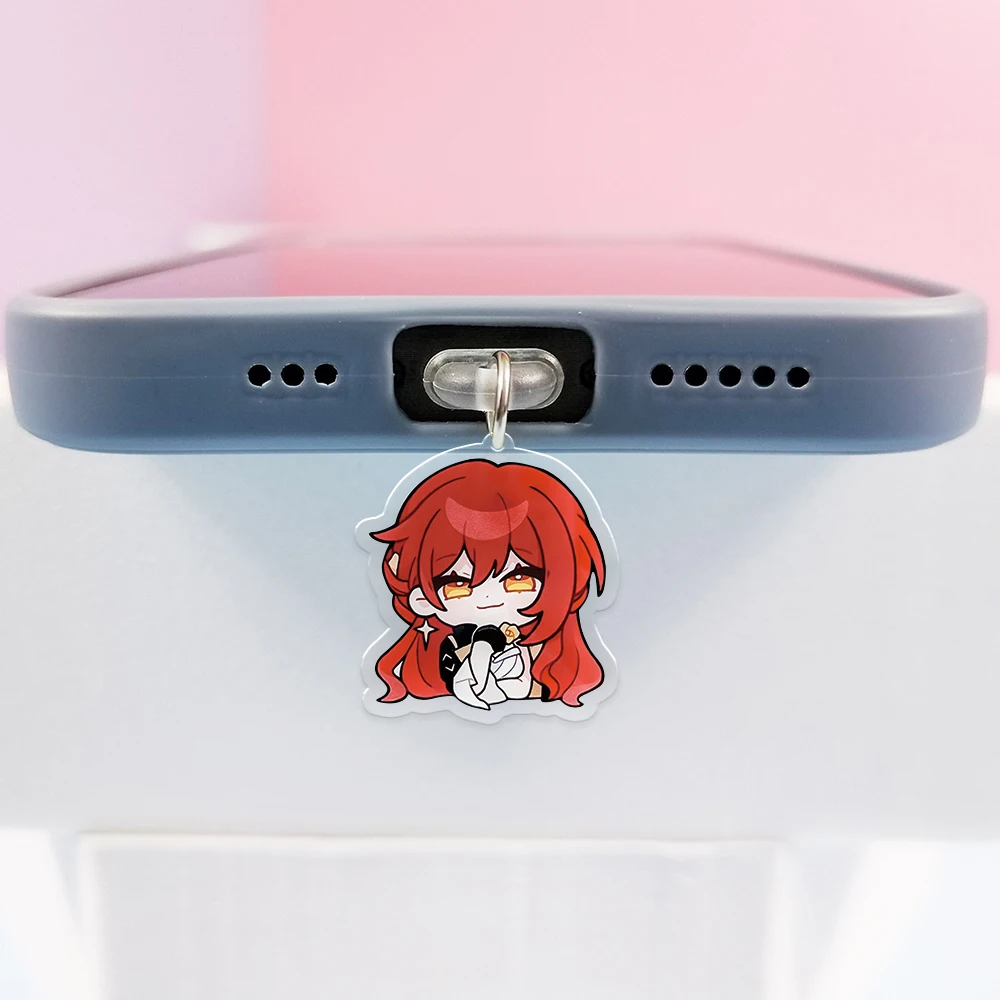 Custom Dust Plug Transparent Charging Port Dust Plug For IPhone/type-C/Android Plug Stopper Protective Cover Phone Pendant