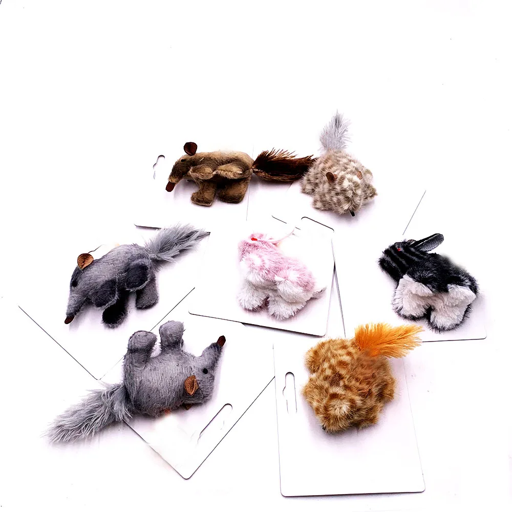 
High quality cute recycled organic growing polyester cat toys for hamster 
