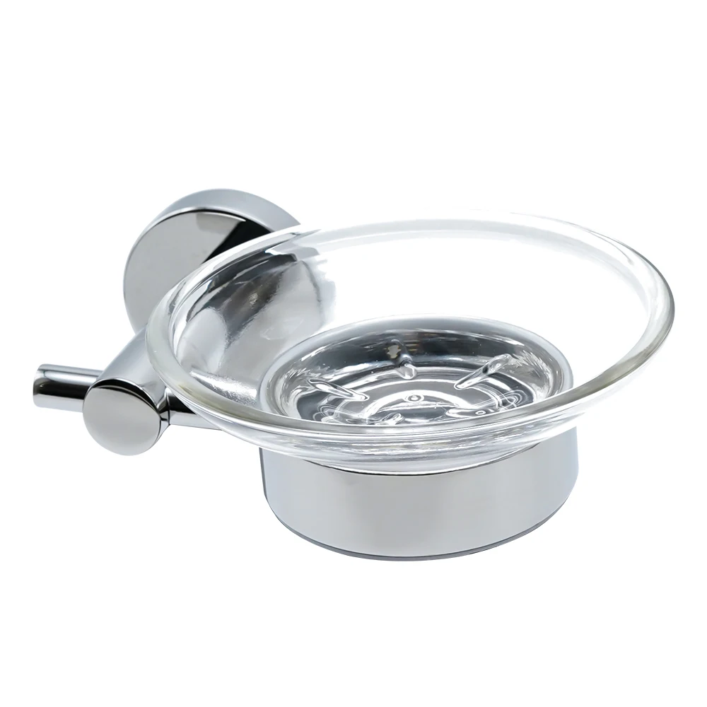 Набор для мыла из нержавеющей стали 304 со стеклянным держателем, аксессуары для ванной комнаты