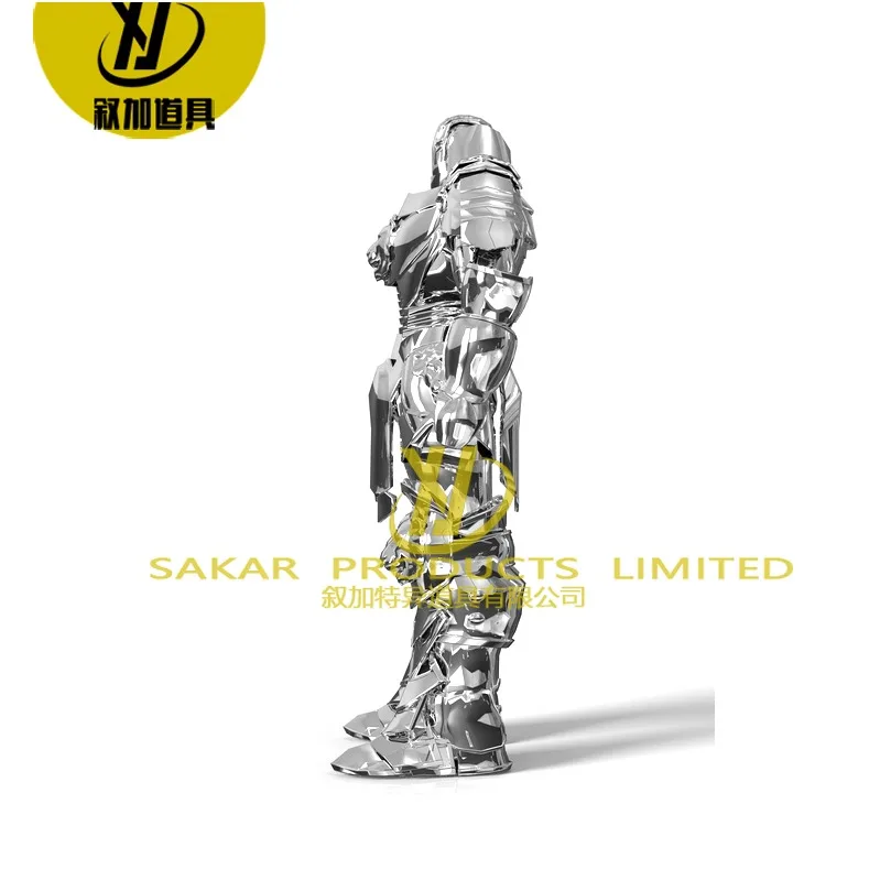 stage performance wearable adult high tech realistic Apatosaurus animated custom mirror robot costume with led lights