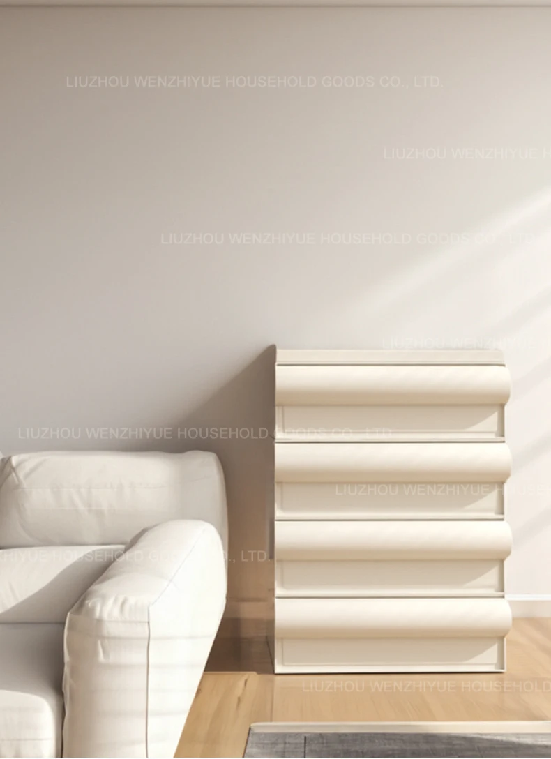 Scandinavian Factory Furniture Space Saving Storage Living Room Plastic Side Sofa Table With Wheels Storage Nightstand