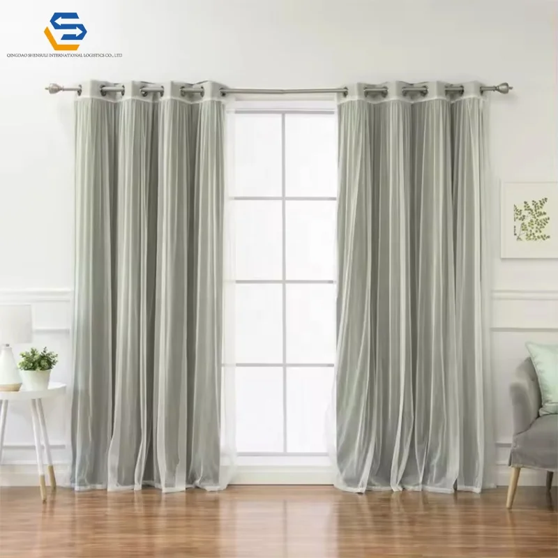 High Quality Embroidery Luxury Sheer Curtains Custom European Flowers Fabric Embroidery Lace Curtain For Bedroom Windows Hotel