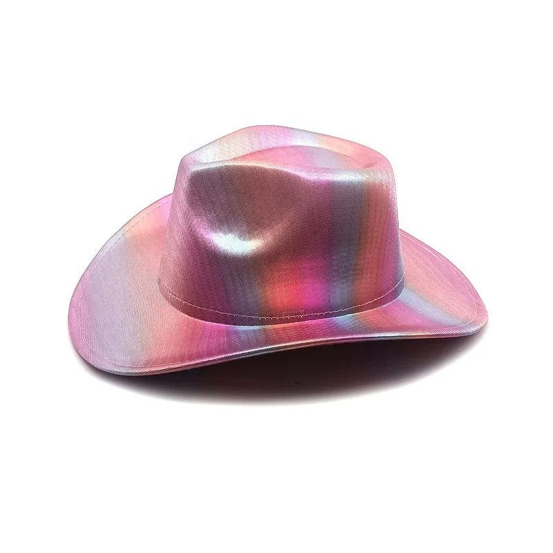 New Rainbow Striped Cowgirl Hat Colorful Western Men Women Party Carnival Decorated Holiday Halloween Cowboy Hats