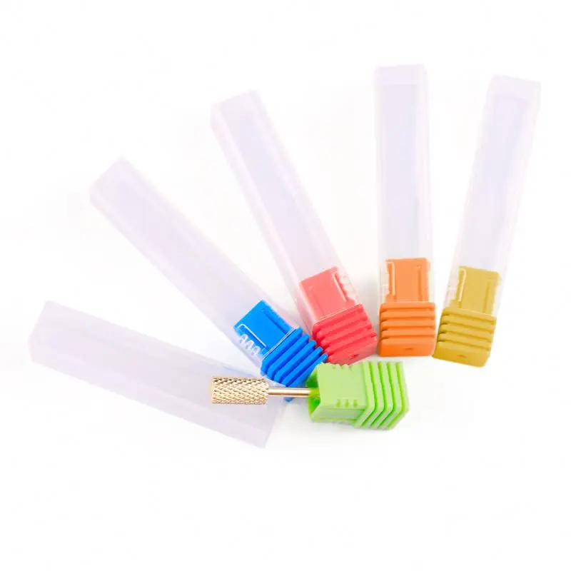 Nail Drill Bit Holder Empty Storage Box with lid For  Exhibition With Cover Plastic Manicure Nail Tool