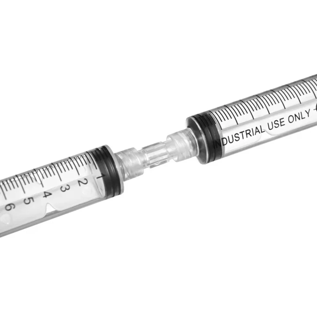 Unimaster Medical Syringe Luer Lock Connector Transparent Plastic Luer Lock Adapter