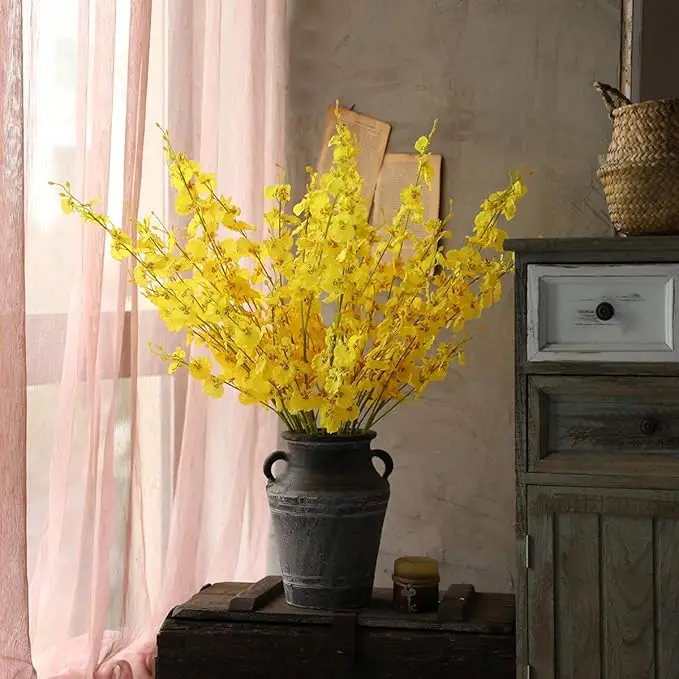 artificial Orchids Silk Flowers  Faux Flowers in Bulk Flowers Artificial orchids for Indoor Outdoor Wedding Home Office Decor