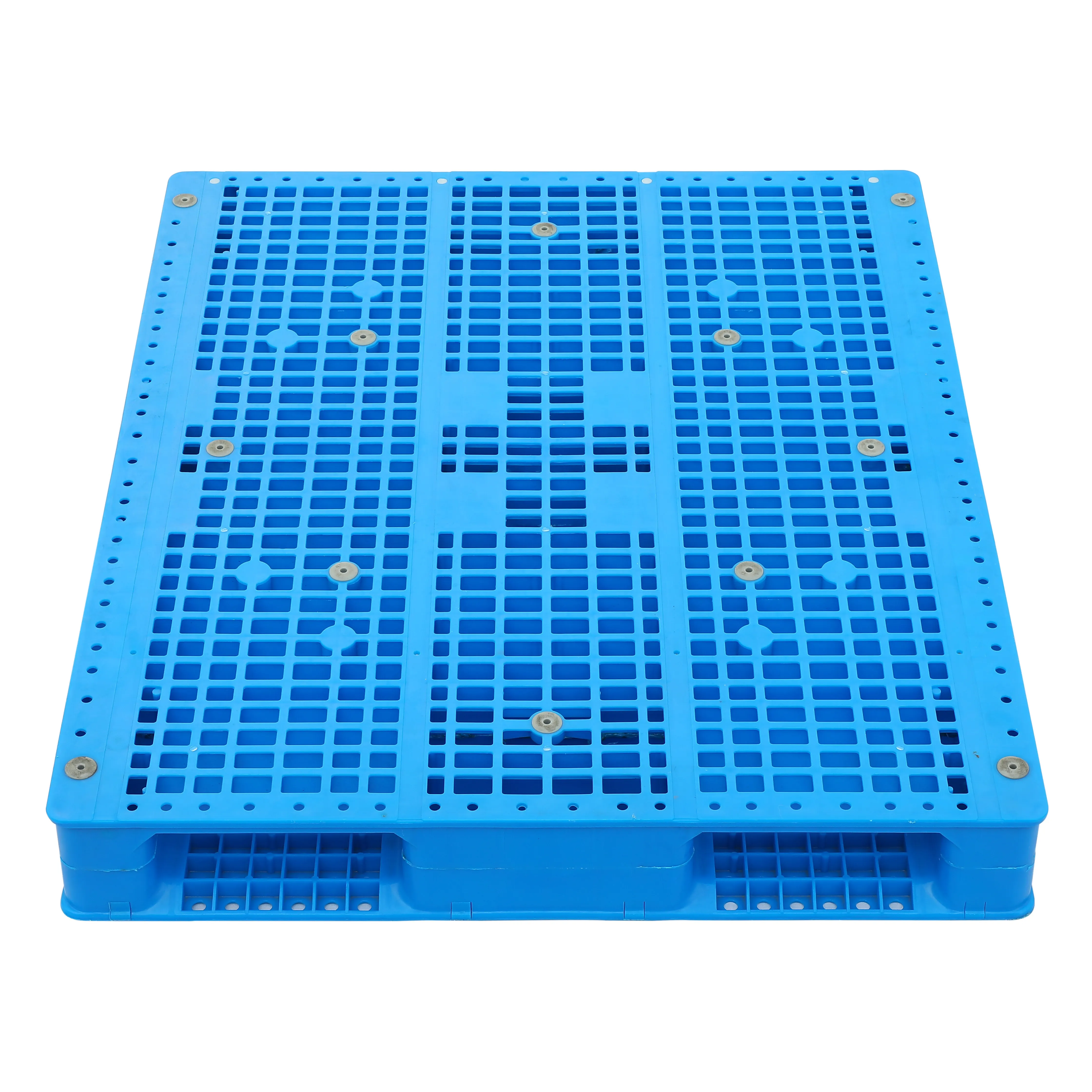 Прочный поддон HDPE с 8 стальными стержнями, переработанный жесткий пластиковый стеллаж для промышленных складских стеллажей, распродажа