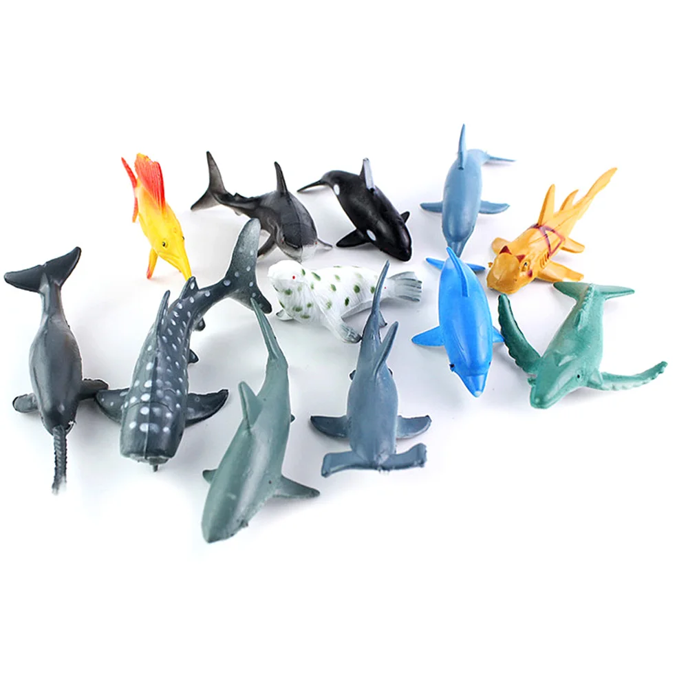 LZY725 морские океанские животные оптом пластиковые игрушки для животных набор из 24 реалистичных морских купания