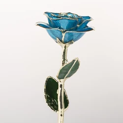 24k gold Eternal Rose Flower  preserved fresh flower Tiffany blue wholesale preserved rose