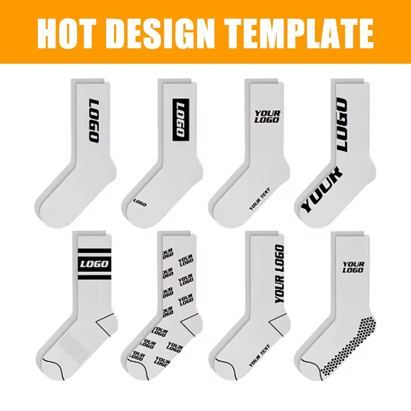 oem fashion cotton socks custom embroidery print black white front knit custom logo socks breathable crew customized men